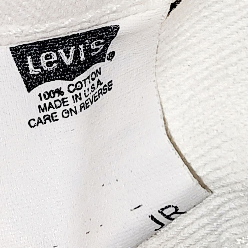 Vintage 60s Black Tag LEVI'S 501 Hi Rise Button Fly White Denim Shorts - Picture 3 of 5